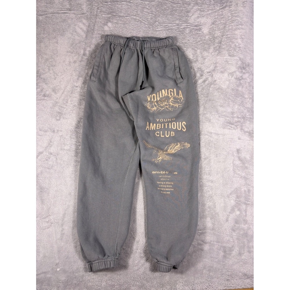 Youngla Eagle Rose Dictionary Graphic Fleece Sweatpants Young Ambitious Club S